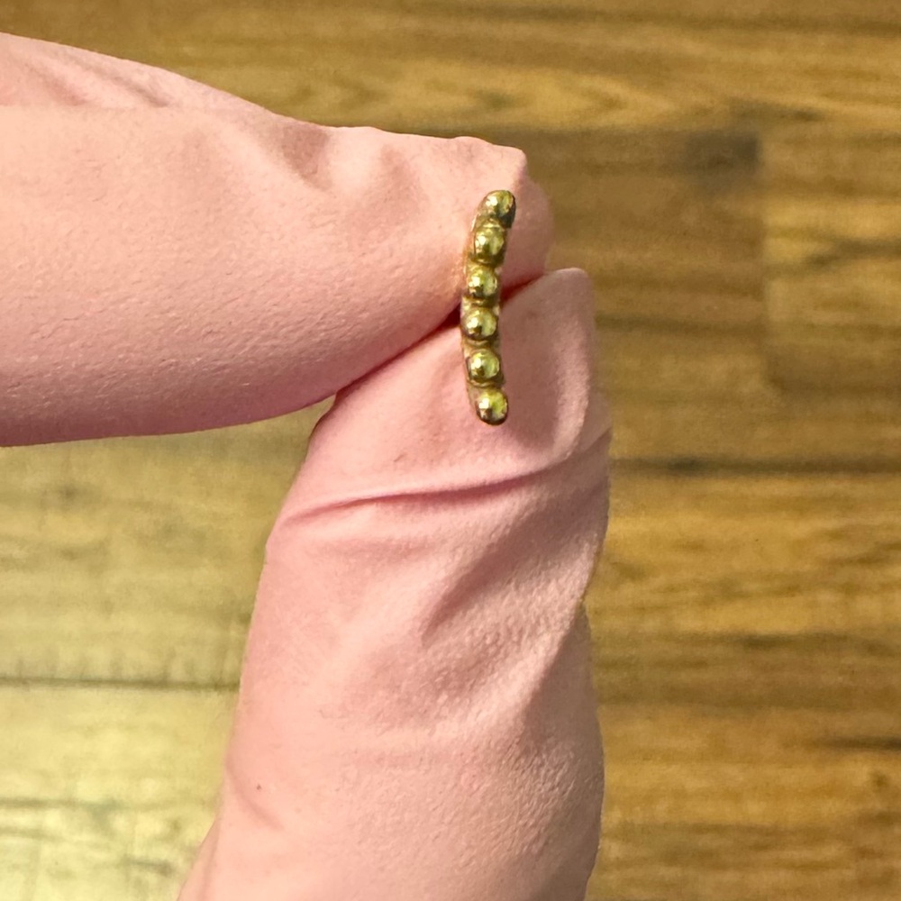 14k Bali threaded kiwi diamond end - Picture 3 of 4